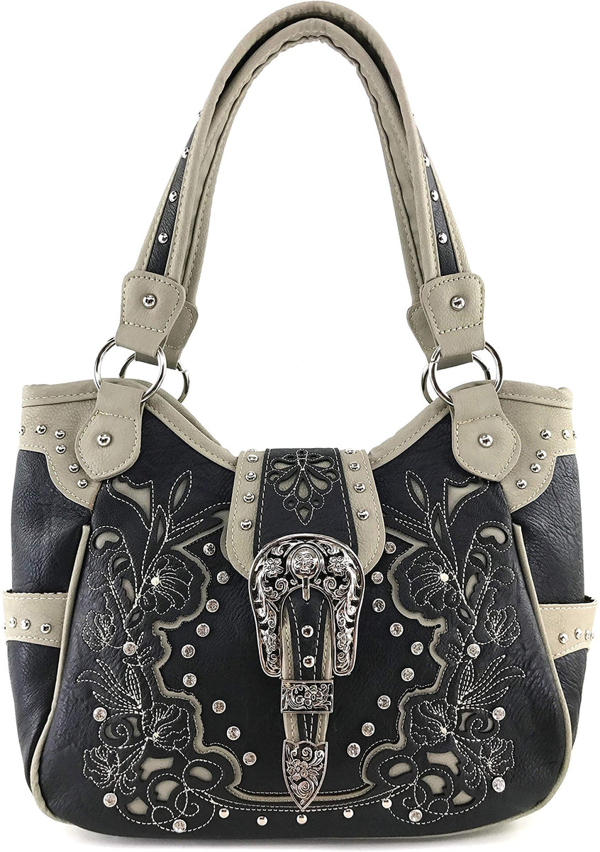 Rhinestone deals Buckle Silk Handbag