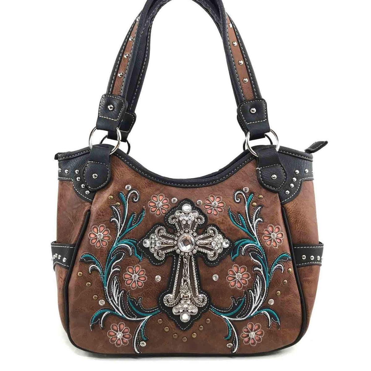 Zelris Floral Poppy Horse Western Tote Purse - Women's Concealed Carry Handbag Set