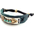 Western Tritone Hammered Plate Arrow Turquoise Leather Cuff Bracelet