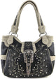 Bouquet Rhinestone Buckle Tote Purse