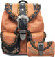 Western Floral Buckle Rucksack Backpack Wallet Set