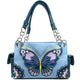 Peacock Butterfly Floral Embroidery Handbag