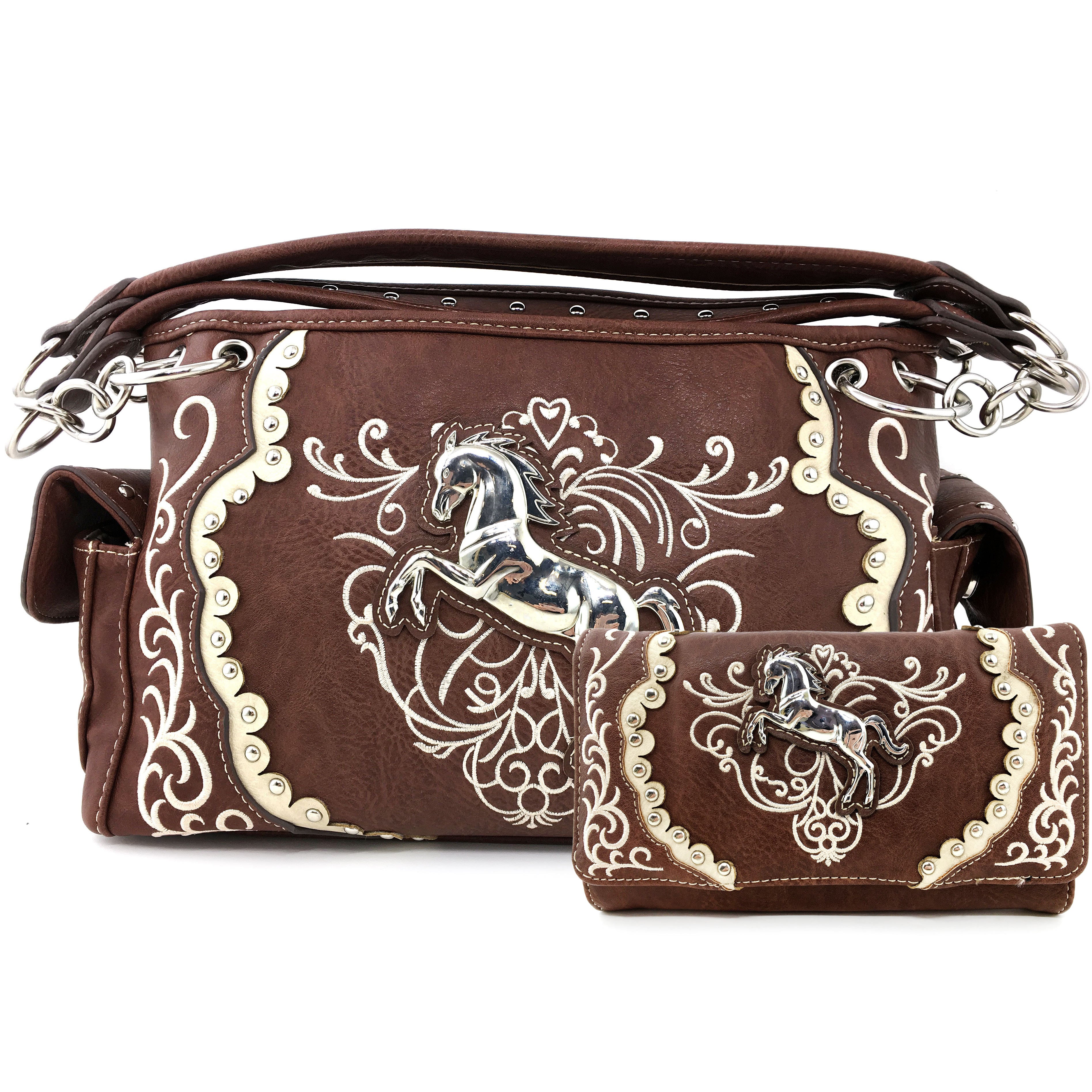 Sacoche de selle western en cuir véritable : ornement floral Sacoche de selle western en cuir véritable : ornement floral