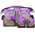 Floral Gleaming Weave Pattern Buckle Handbag Wallet Set