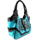 American Albino Floral Buckle Tote Purse