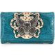 Original Sugar Skull Rose Wings Floral Carving Wallet