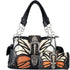 Abstract Butterfly Color Buckle Studded Handbag Wallet Set