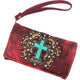 Original Cross Turquoise Floral Carving Wallet