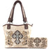 Floral Bloom Embroidery Concho Tote Purse Wallet