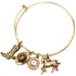 Gold Western Charm Bangle
