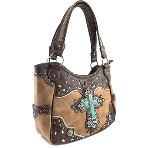 Turquoise Cross Western Tote Purse