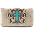 Original Cross Turquoise Floral Carving Wallet