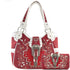 Bouquet Rhinestone Buckle Tote Purse Wallet Set
