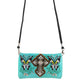 Swallowtail Butterfly Cross Studded Embroidery Wallet