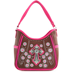 Daisy Flower Garden Cross Tote Purse