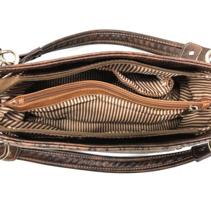 Plain Winged Rhinestone Cross Conceal Carry Handbag Wallet Set