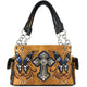 Swallowtail Butterfly Cross Studded Embroidery Handbag