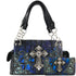 Camouflage Bling Shine Floral Cross Handbag Wallet Set