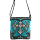 Cross Angel Wings Floral Imprint Crossbody