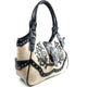 American Albino Floral Buckle Tote Purse