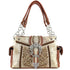 Fern Leaves Buckle Embroidery Handbag