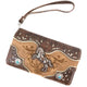 American Horse Tooled Wallet