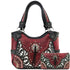 Autumn Oak Leaf Fringe Concho Tote Wallet Set
