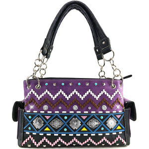 Concho Native Textile Pattern Handbag