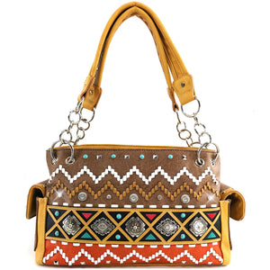 Concho Native Textile Pattern Handbag