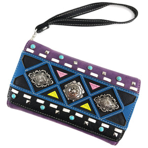 Concho Native Textile Pattern Wallet