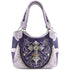 Swirly Vines Cross Embroidery Tote