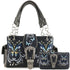 Swallowtail Butterfly Buckle Studded Embroidery Handbag Wallet Set
