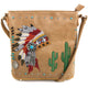 Indian Chieftain Headdress War Bonnet Embroidery Crossbody