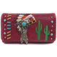 Indian Chieftain Headdress War Bonnet Embroidery Wallet
