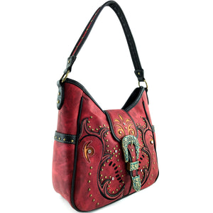 Patina Girl Western Buckle Hobo Bag Wallet Set