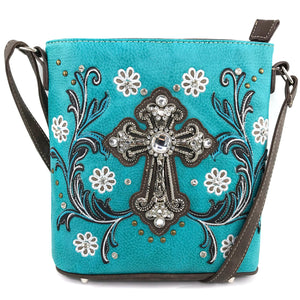 Blossom Floral Embroidery Cross Crossbody