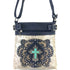 Original Cross Turquoise Floral Carving Crossbody
