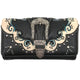 Mustang Buckle Floral Embroidery Wallet