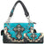 Mustang Cross Floral Embroidery Handbag Wallet Set