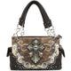 Mustang Cross Floral Embroidery Handbag