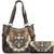 Mustang Cross Floral Embroidery Tote Wallet Set