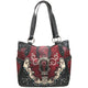 Mustang Buckle Floral Embroidery Tote