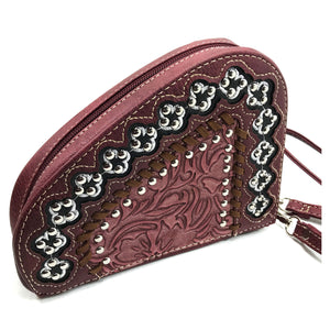 Flower Studs Floral Gun Shaped Crossbody Pouch