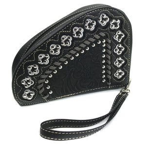 Flower Studs Floral Gun Shaped Crossbody Pouch