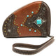 Western Turquoise Concho Studs Gun Shaped Crossbody Pouch