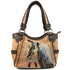 Dakota Horse Mane Embroidery Feather Tote Purse