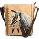 Dakota Horse Mane Embroidery Feather Crossbody
