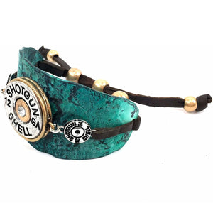 Western 12 Gauge Shotgun Shell Adjustable Cuff Bracelet